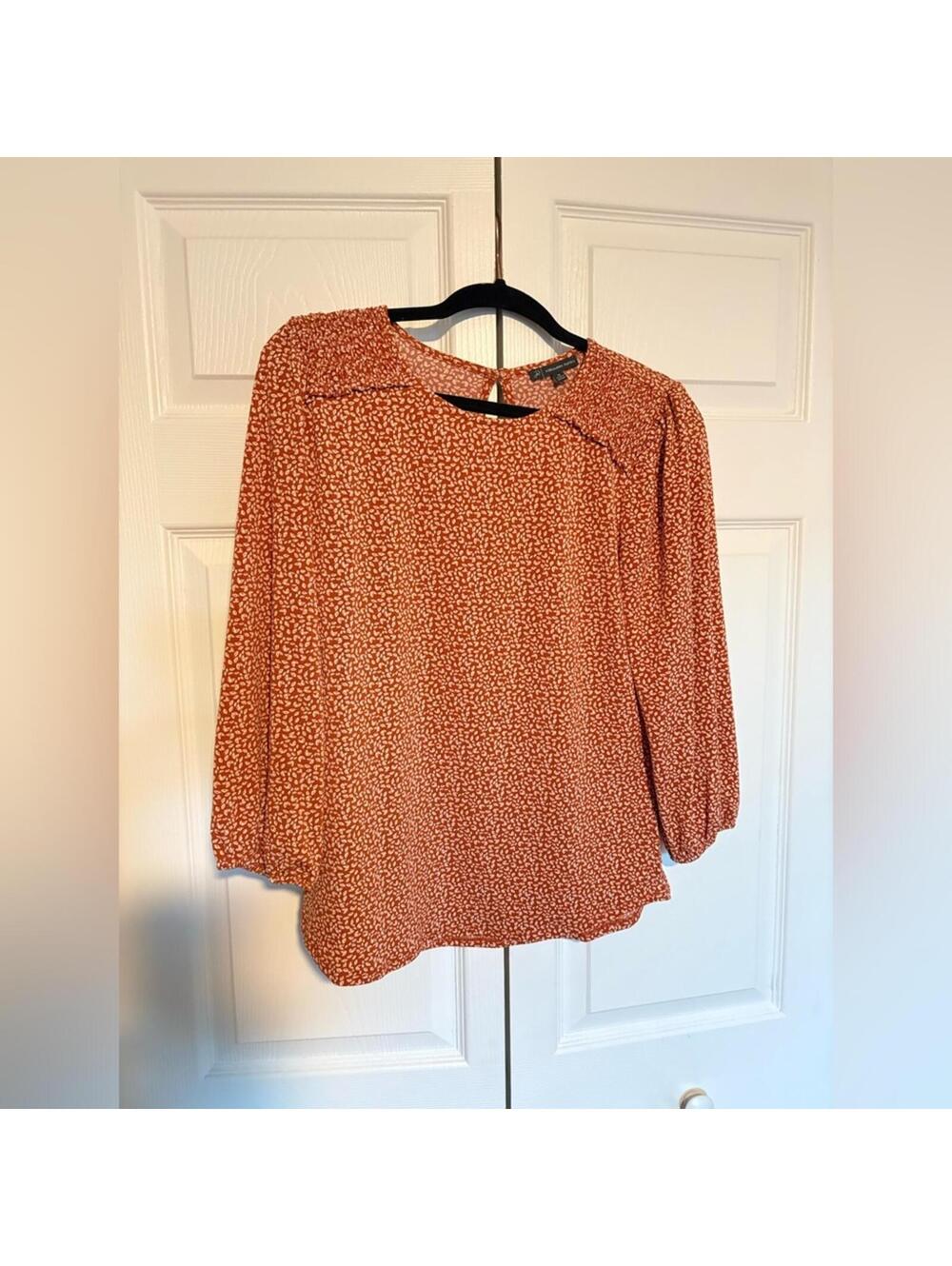 Adrianna Papell Terracotta Blouse